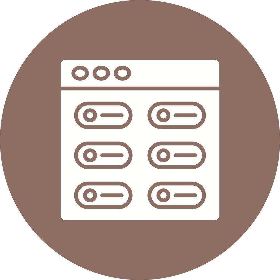Switch Glyph Circle Background Icon vector