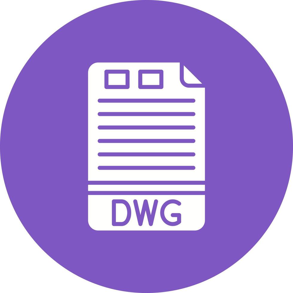 DWG Glyph Circle Background Icon vector