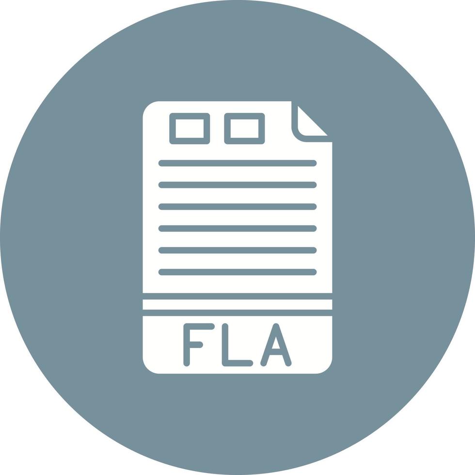 FLA Glyph Circle Background Icon vector