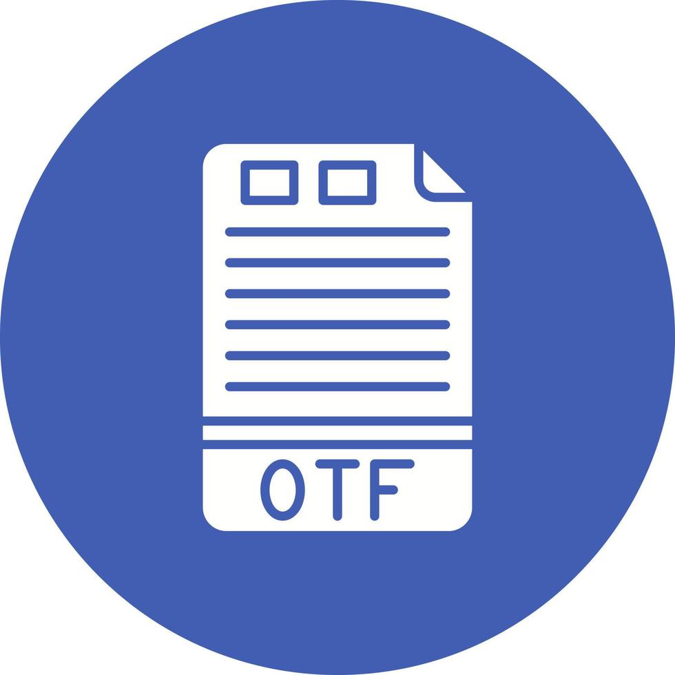 OTF Glyph Circle Background Icon vector