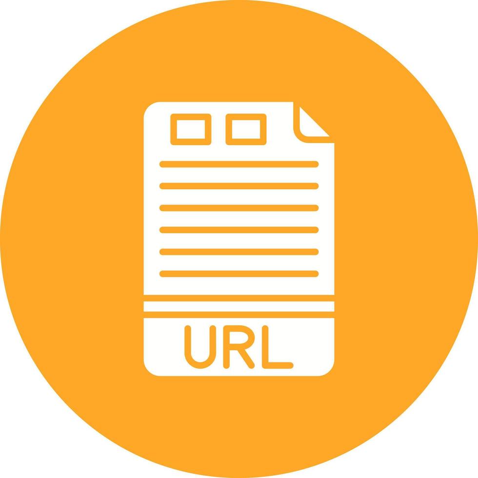 URL Glyph Circle Background Icon vector