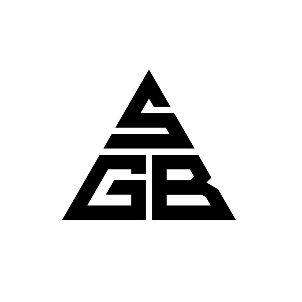 diseño de logotipo de letra triangular sgb con forma de triángulo. monograma de diseño de logotipo de triángulo sgb. plantilla de logotipo de vector de triángulo sgb con color rojo. logotipo triangular sgb logotipo simple, elegante y lujoso.