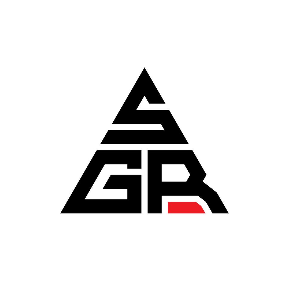 diseño de logotipo de letra de triángulo sgr con forma de triángulo. monograma de diseño de logotipo de triángulo sgr. plantilla de logotipo de vector de triángulo sgr con color rojo. logotipo triangular sgr logotipo simple, elegante y lujoso.