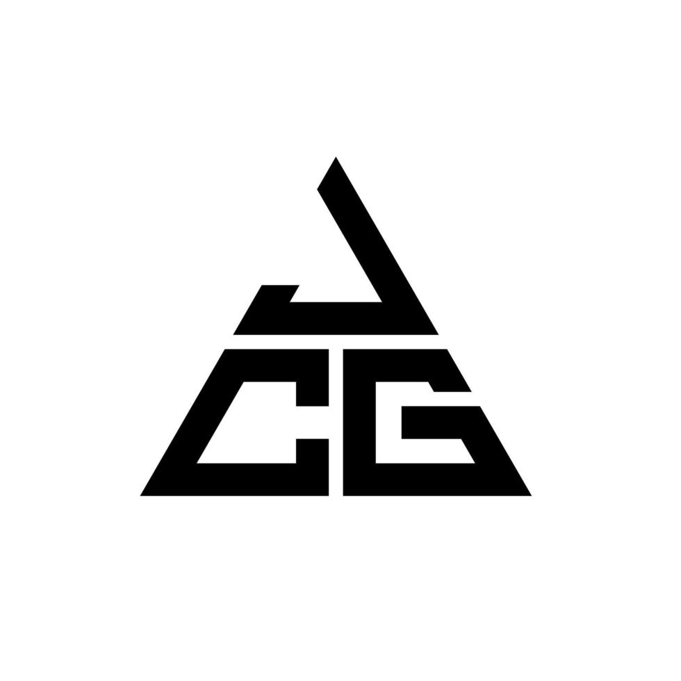 diseño de logotipo de letra triangular jcg con forma de triángulo. monograma de diseño de logotipo de triángulo jcg. plantilla de logotipo de vector de triángulo jcg con color rojo. logotipo triangular jcg logotipo simple, elegante y lujoso.