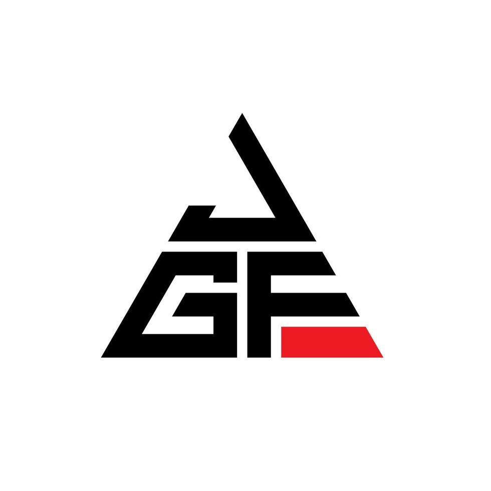 Diseño de logotipo de letra triangular jgf con forma de triángulo. monograma de diseño de logotipo de triángulo jgf. plantilla de logotipo de vector de triángulo jgf con color rojo. logotipo triangular jgf logotipo simple, elegante y lujoso.