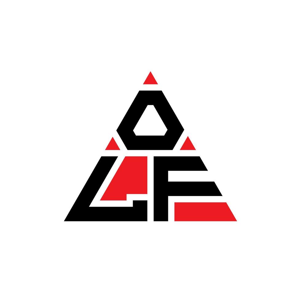 OLF triangle letter logo design with triangle shape. OLF triangle logo design monogram. OLF triangle vector logo template with red color. OLF triangular logo Simple, Elegant, and Luxurious Logo.