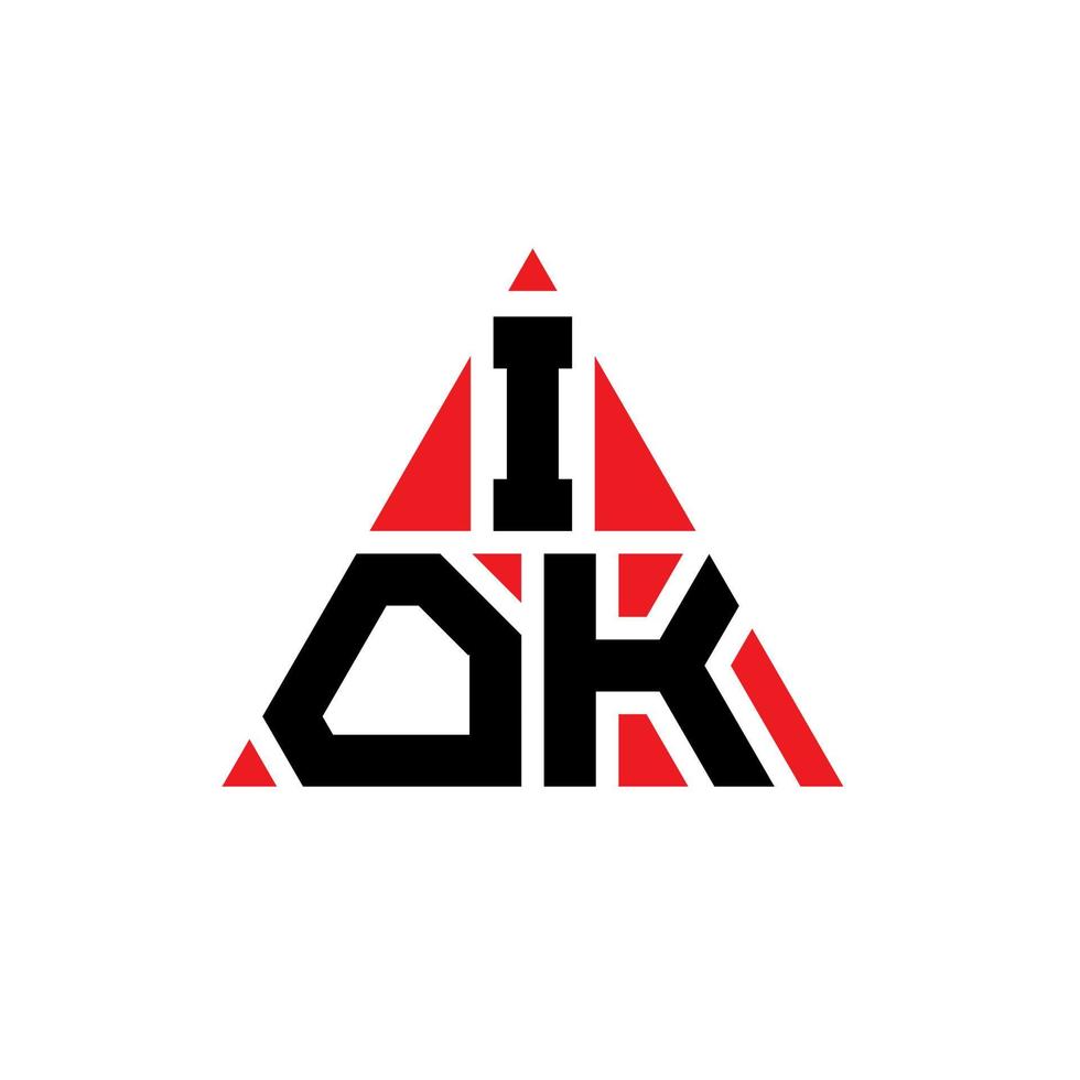 diseño de logotipo de letra triangular iol con forma de triángulo. monograma de diseño del logotipo del triángulo iol. plantilla de logotipo de vector de triángulo iol con color rojo. logo triangular iol logo simple, elegante y lujoso.