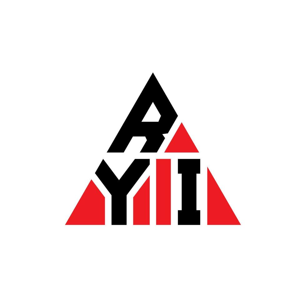 diseño del logotipo de la letra del triángulo ryi con forma de triángulo. monograma de diseño del logotipo del triángulo ryi. plantilla de logotipo de vector de triángulo ryi con color rojo. logotipo triangular ryi logotipo simple, elegante y lujoso.