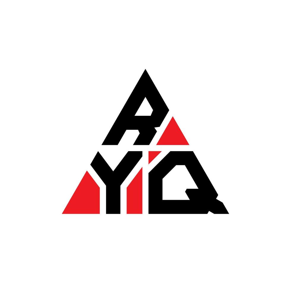 diseño de logotipo de letra triangular ryq con forma de triángulo. monograma de diseño del logotipo del triángulo ryq. plantilla de logotipo de vector de triángulo ryq con color rojo. logotipo triangular ryq logotipo simple, elegante y lujoso.