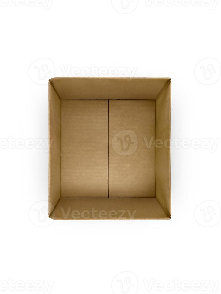 blank packaging boxes - open mockup, isolated on white background photo