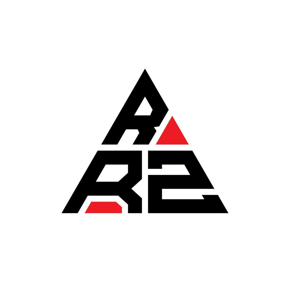 diseño de logotipo de letra triangular rrz con forma de triángulo. monograma de diseño del logotipo del triángulo rrz. plantilla de logotipo de vector de triángulo rrz con color rojo. logotipo triangular rrz logotipo simple, elegante y lujoso.