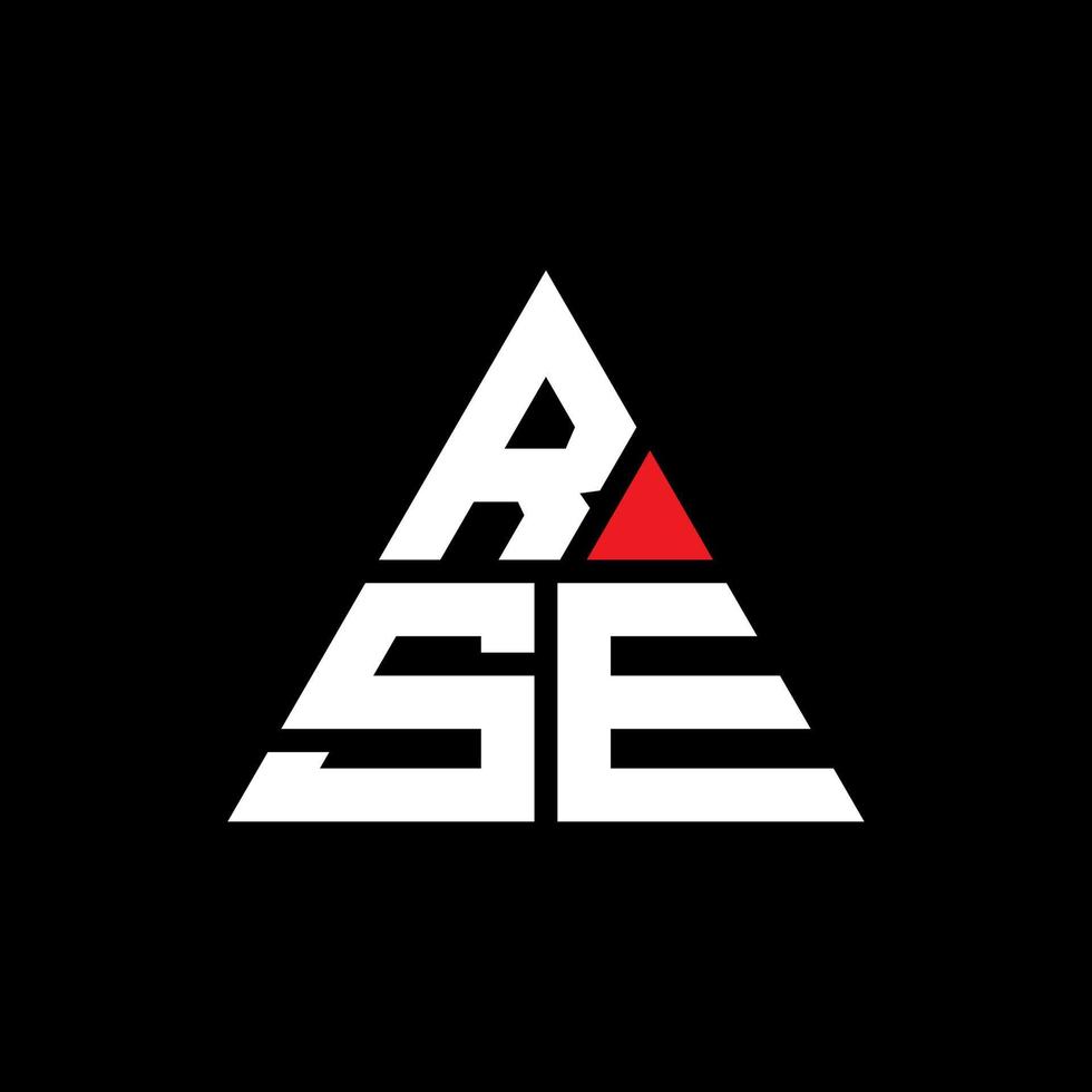 diseño de logotipo de letra de triángulo rse con forma de triángulo. monograma de diseño de logotipo de triángulo rse. plantilla de logotipo de vector de triángulo rse con color rojo. logotipo triangular rse logotipo simple, elegante y lujoso.