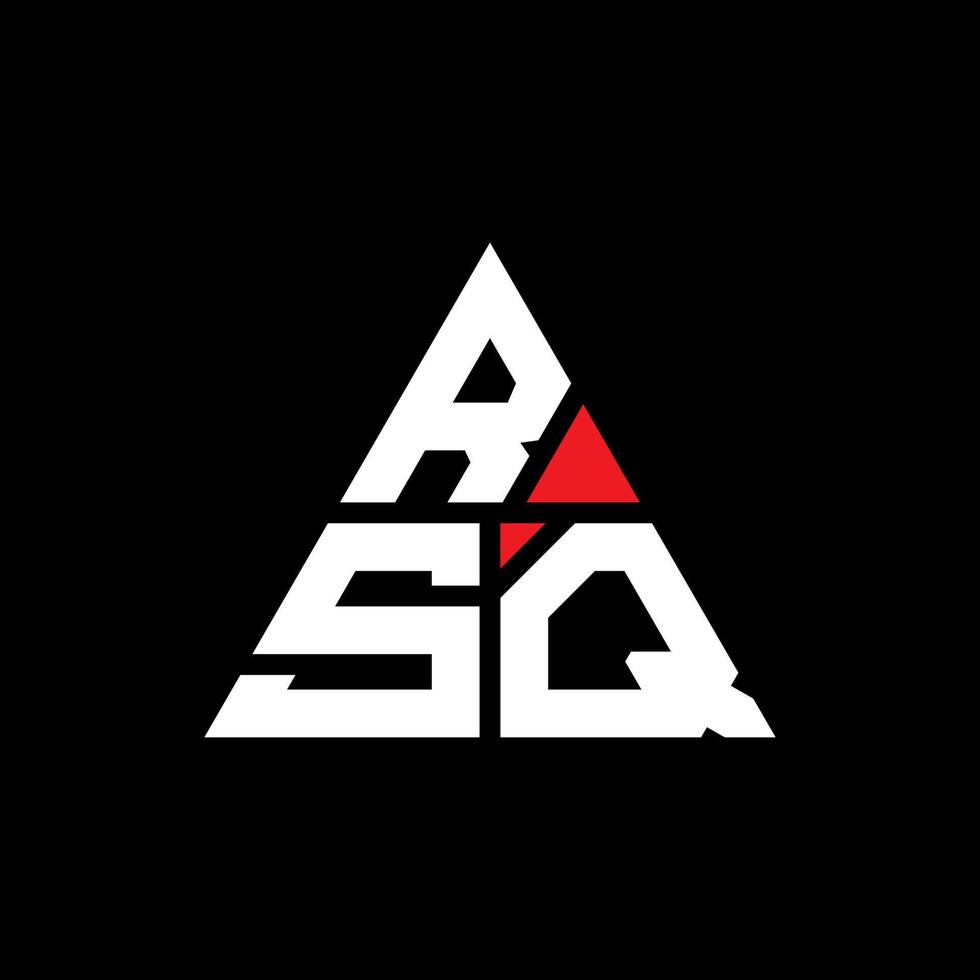 diseño de logotipo de letra triangular rsq con forma de triángulo. monograma de diseño de logotipo de triángulo rsq. plantilla de logotipo de vector de triángulo rsq con color rojo. logo triangular rsq logo simple, elegante y lujoso.