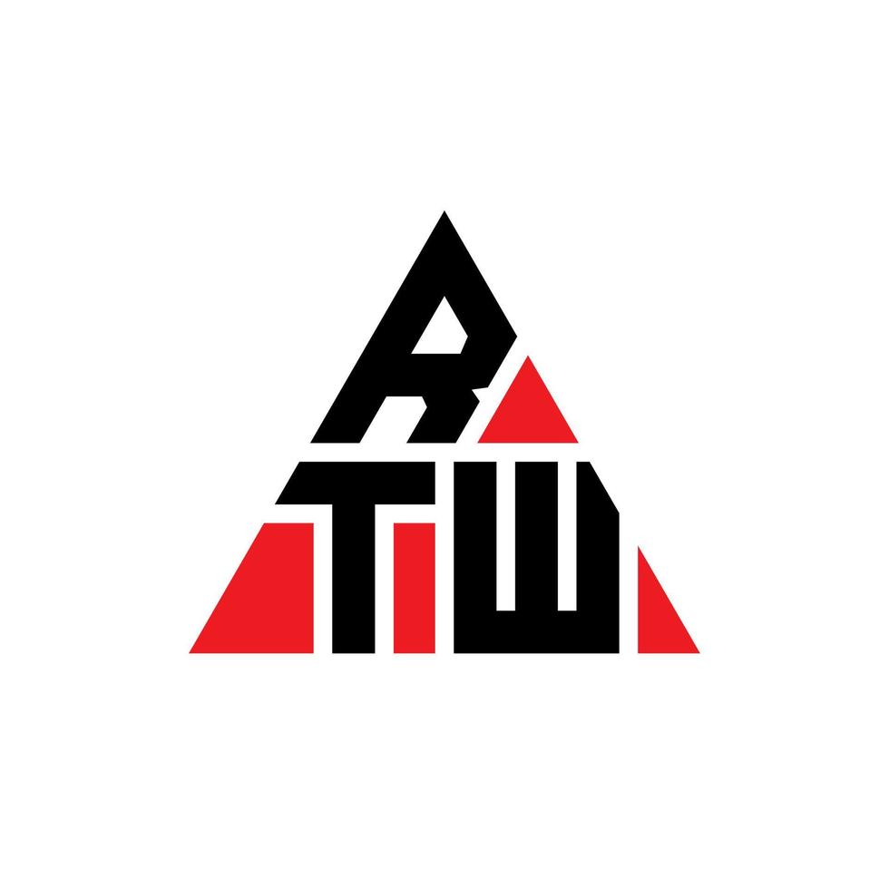 diseño de logotipo de letra de triángulo rtw con forma de triángulo. monograma de diseño de logotipo de triángulo rtw. plantilla de logotipo de vector de triángulo rtw con color rojo. logotipo triangular rtw logotipo simple, elegante y lujoso.