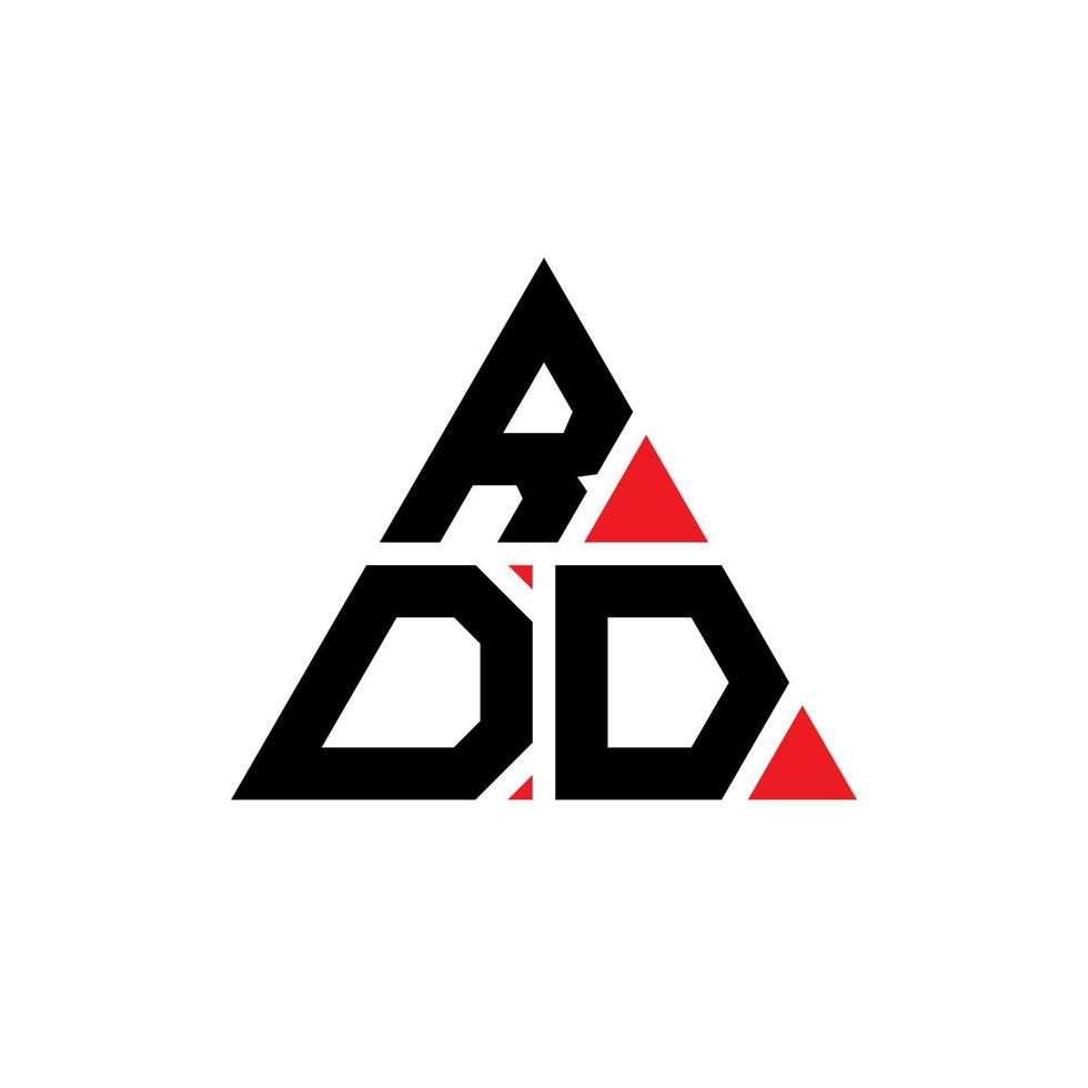 diseño de logotipo de letra de triángulo rdd con forma de triángulo. monograma de diseño de logotipo de triángulo rdd. plantilla de logotipo de vector de triángulo rdd con color rojo. logotipo triangular rdd logotipo simple, elegante y lujoso.