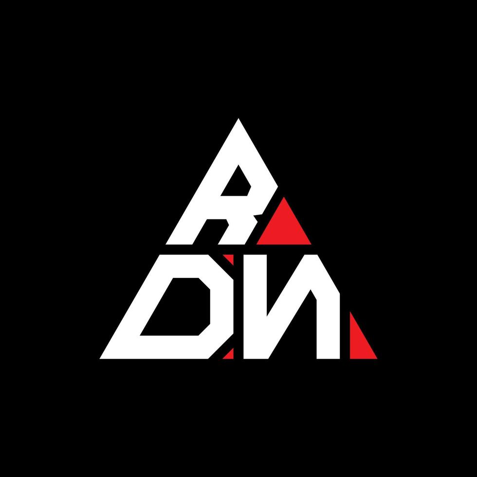 diseño de logotipo de letra de triángulo rdn con forma de triángulo. monograma de diseño de logotipo de triángulo rdn. plantilla de logotipo de vector de triángulo rdn con color rojo. logotipo triangular rdn logotipo simple, elegante y lujoso.