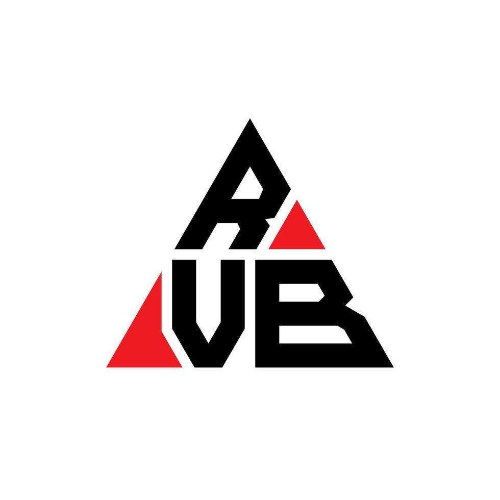 diseño de logotipo de letra triangular rvb con forma de triángulo. monograma de diseño del logotipo del triángulo rvb. plantilla de logotipo de vector de triángulo rvb con color rojo. logotipo triangular rvb logotipo simple, elegante y lujoso.