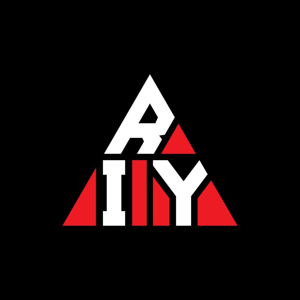 RIY triangle letter logo design with triangle shape. RIY triangle logo design monogram. RIY triangle vector logo template with red color. RIY triangular logo Simple, Elegant, and Luxurious Logo.
