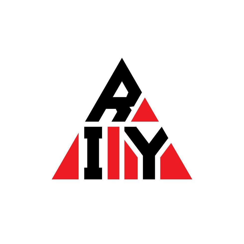 diseño de logotipo de letra de triángulo riy con forma de triángulo. monograma de diseño del logotipo del triángulo riy. plantilla de logotipo de vector de triángulo riy con color rojo. logotipo triangular riy logotipo simple, elegante y lujoso.