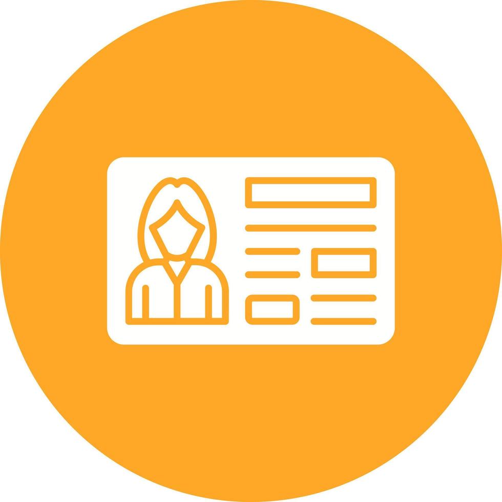 Member Card Glyph Circle Background Icon vector