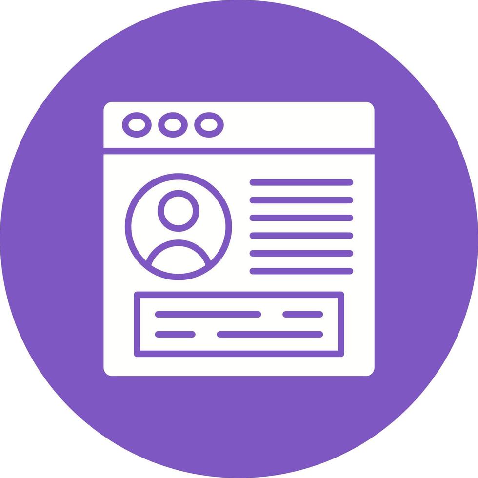 User Profile Glyph Circle Background Icon vector