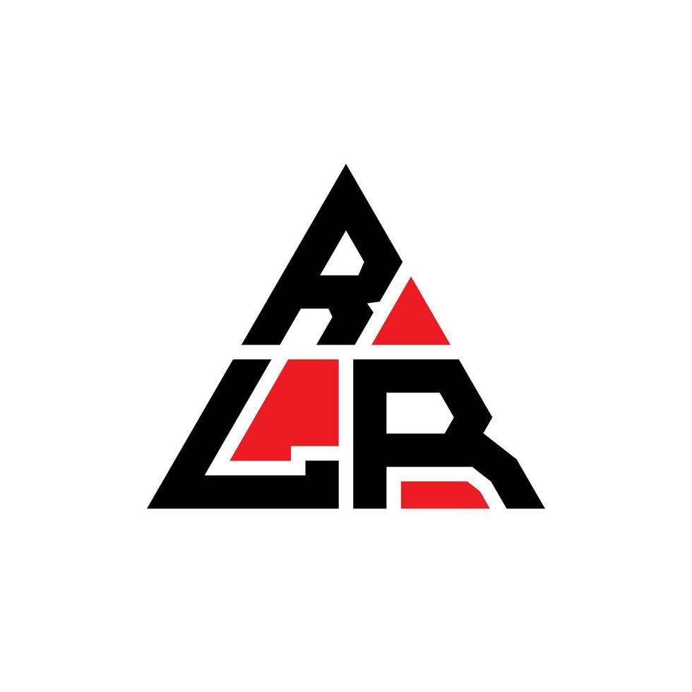 diseño de logotipo de letra triangular rlr con forma de triángulo. monograma de diseño de logotipo de triángulo rlr. plantilla de logotipo de vector de triángulo rlr con color rojo. logotipo triangular rlr logotipo simple, elegante y lujoso.