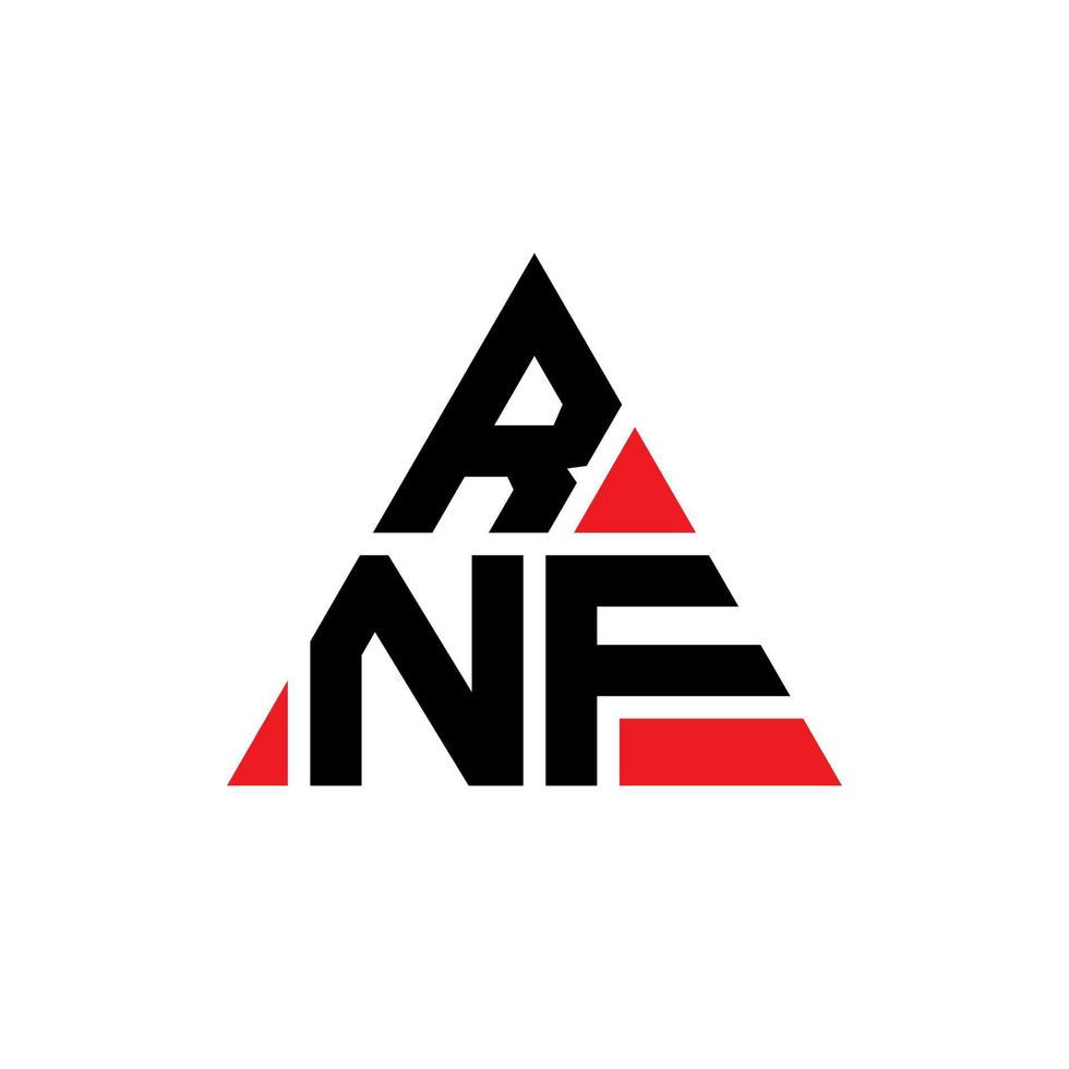 Diseño de logotipo de letra triangular rnf con forma de triángulo. monograma de diseño de logotipo de triángulo rnf. plantilla de logotipo de vector de triángulo rnf con color rojo. logotipo triangular rnf logotipo simple, elegante y lujoso.