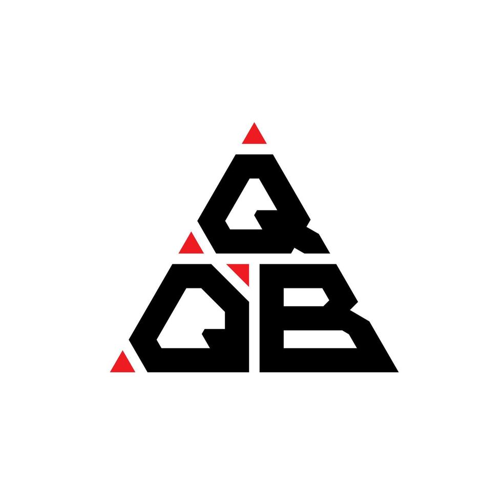 diseño de logotipo de letra triangular qqb con forma de triángulo. monograma de diseño del logotipo del triángulo qqb. plantilla de logotipo de vector de triángulo qqb con color rojo. logotipo triangular qqb logotipo simple, elegante y lujoso.