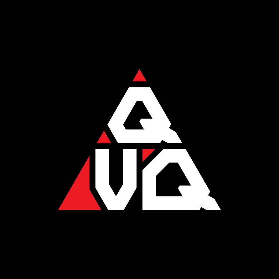 qvq diseño de logotipo de letra triangular con forma de triángulo. monograma de diseño del logotipo del triángulo qvq. plantilla de logotipo de vector de triángulo qvq con color rojo. logotipo triangular qvq logotipo simple, elegante y lujoso.