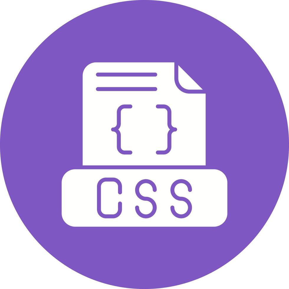 Css File Glyph Circle Background Icon vector
