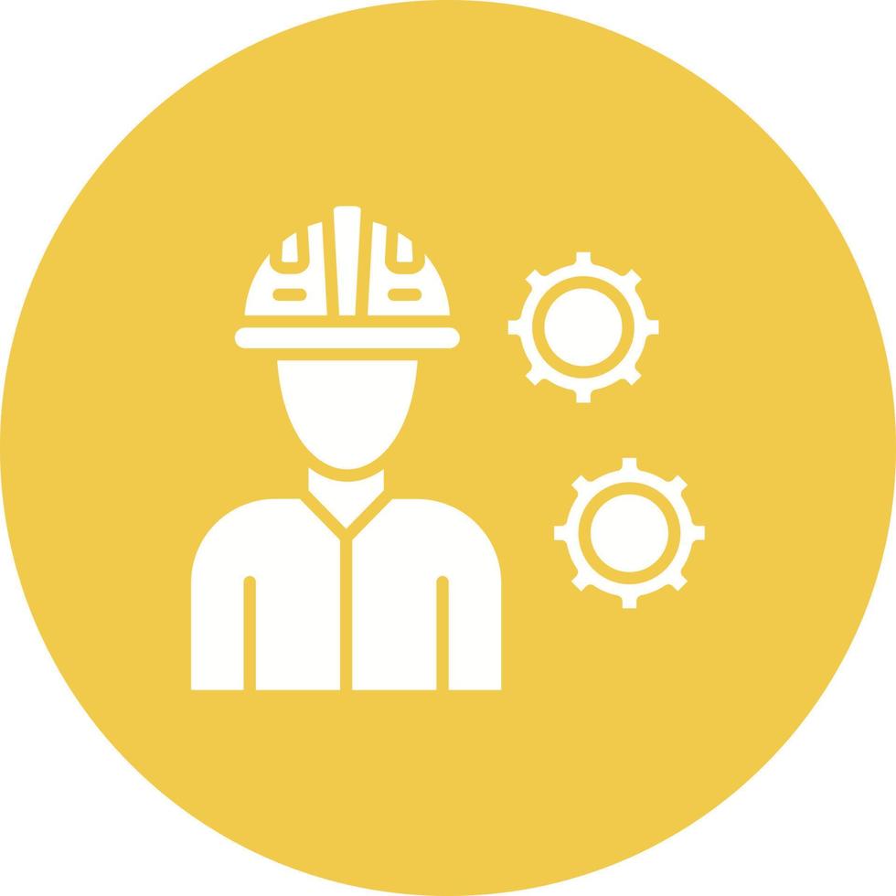 Engineering Glyph Circle Background Icon vector