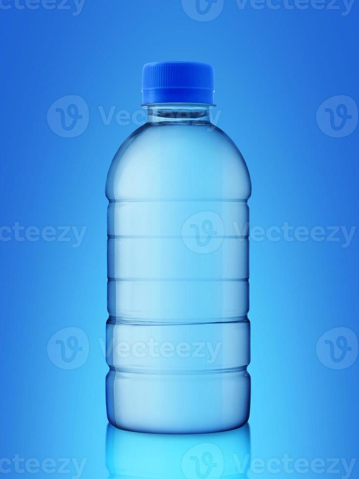 Empty water bottle on blue background 9050423 Stock Photo at Vecteezy