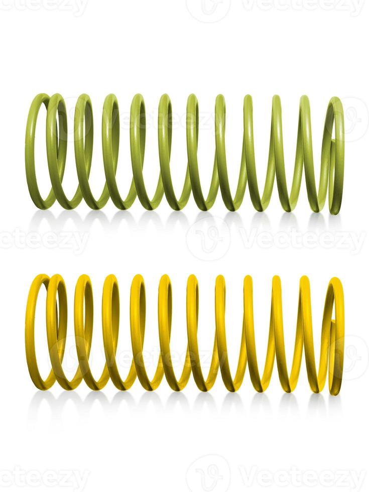 automotive suspension springs on a white background photo