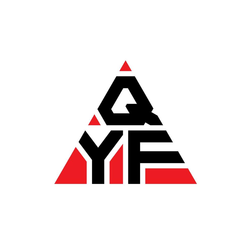 qyf diseño de logotipo de letra triangular con forma de triángulo. monograma de diseño de logotipo de triángulo qyf. plantilla de logotipo de vector de triángulo qyf con color rojo. logotipo triangular qyf logotipo simple, elegante y lujoso.