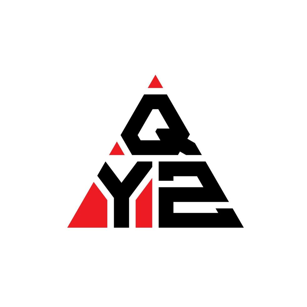 diseño de logotipo de letra triangular qyz con forma de triángulo. monograma de diseño del logotipo del triángulo qyz. Plantilla de logotipo de vector de triángulo qyz con color rojo. logotipo triangular qyz logotipo simple, elegante y lujoso.