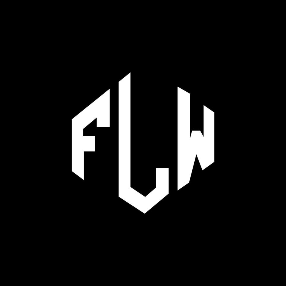 diseño de logotipo de letra flw con forma de polígono. diseño de logotipo de forma de polígono y cubo de flw. flw hexágono vector logo plantilla colores blanco y negro. monograma flw, logotipo empresarial y inmobiliario.