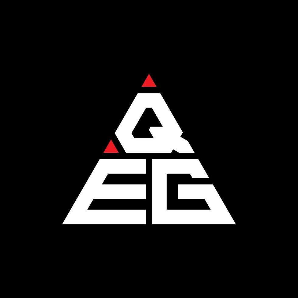 qeg diseño de logotipo de letra triangular con forma de triángulo. monograma de diseño de logotipo de triángulo qeg. plantilla de logotipo de vector de triángulo qeg con color rojo. logotipo triangular qeg logotipo simple, elegante y lujoso.