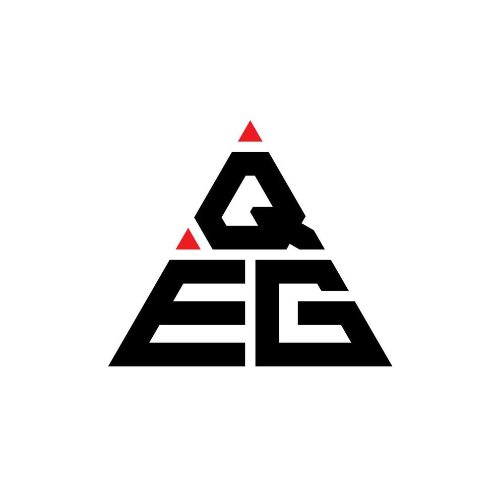 qeg diseño de logotipo de letra triangular con forma de triángulo. monograma de diseño de logotipo de triángulo qeg. plantilla de logotipo de vector de triángulo qeg con color rojo. logotipo triangular qeg logotipo simple, elegante y lujoso.