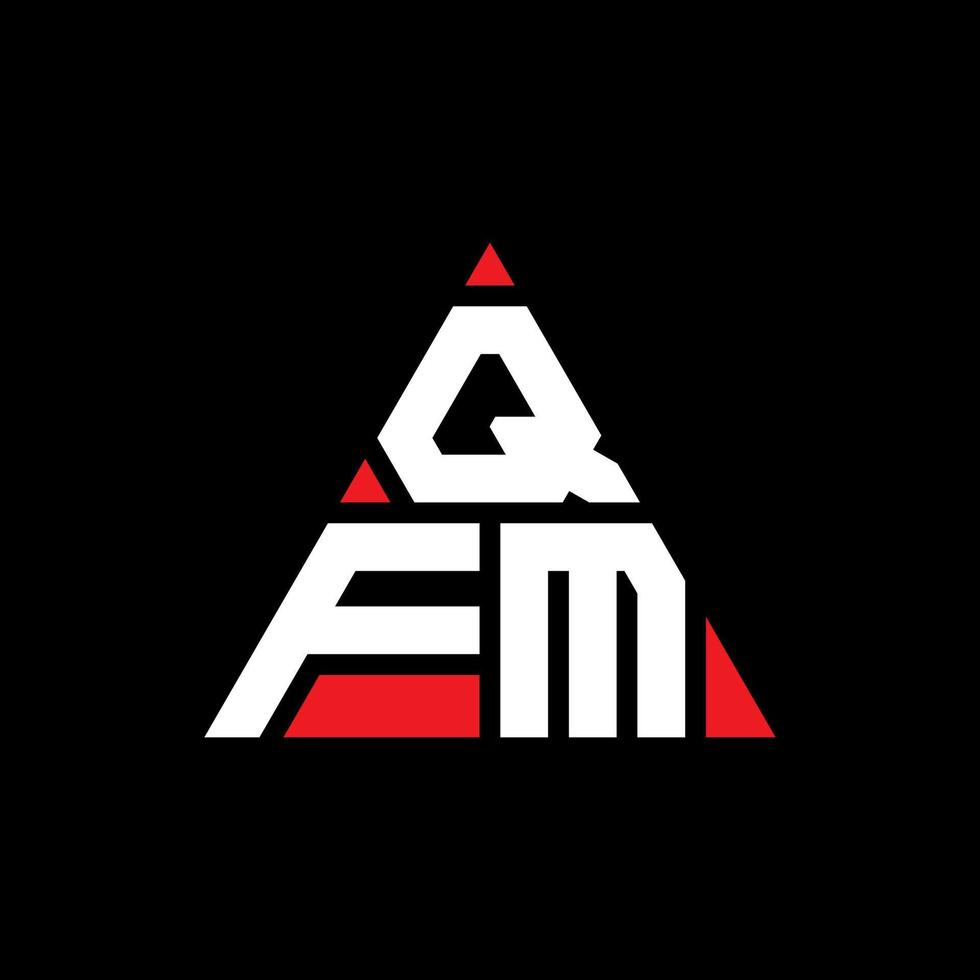 QFM triangle letter logo design with triangle shape. QFM triangle logo ...