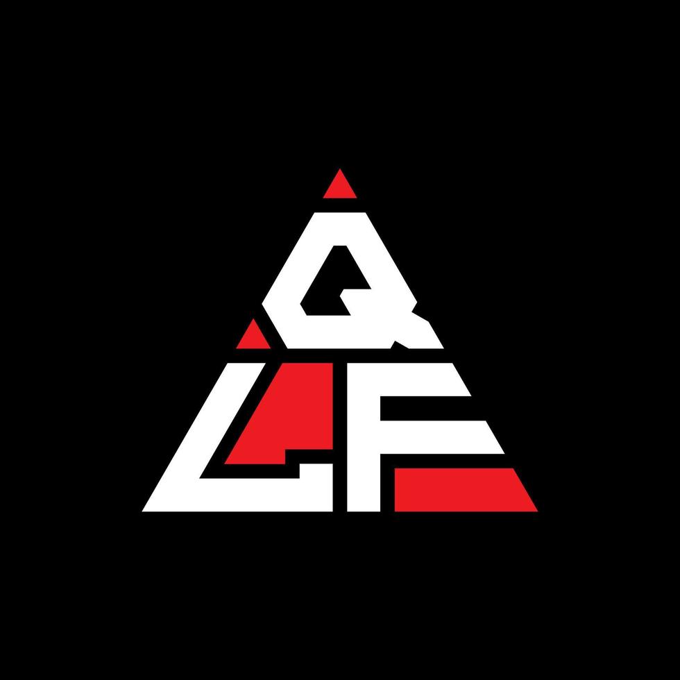 qlf diseño de logotipo de letra triangular con forma de triángulo. monograma de diseño de logotipo de triángulo qlf. plantilla de logotipo de vector de triángulo qlf con color rojo. logotipo triangular qlf logotipo simple, elegante y lujoso.