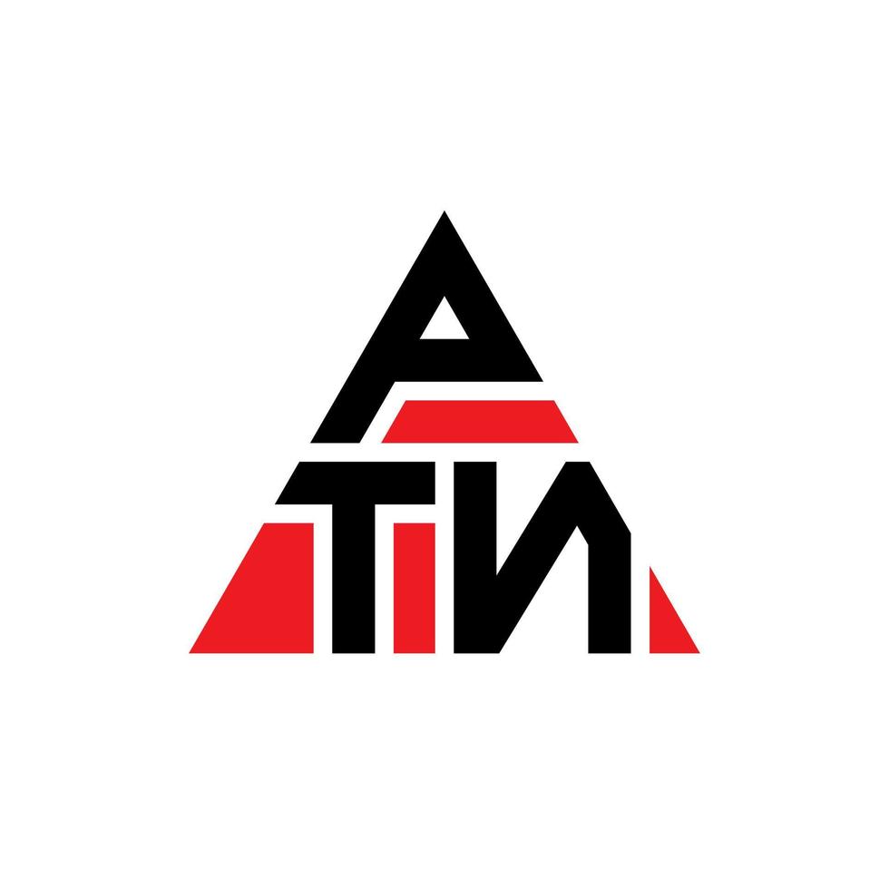 diseño de logotipo de letra de triángulo ptn con forma de triángulo. monograma de diseño de logotipo de triángulo ptn. plantilla de logotipo de vector de triángulo ptn con color rojo. logotipo triangular ptn logotipo simple, elegante y lujoso.