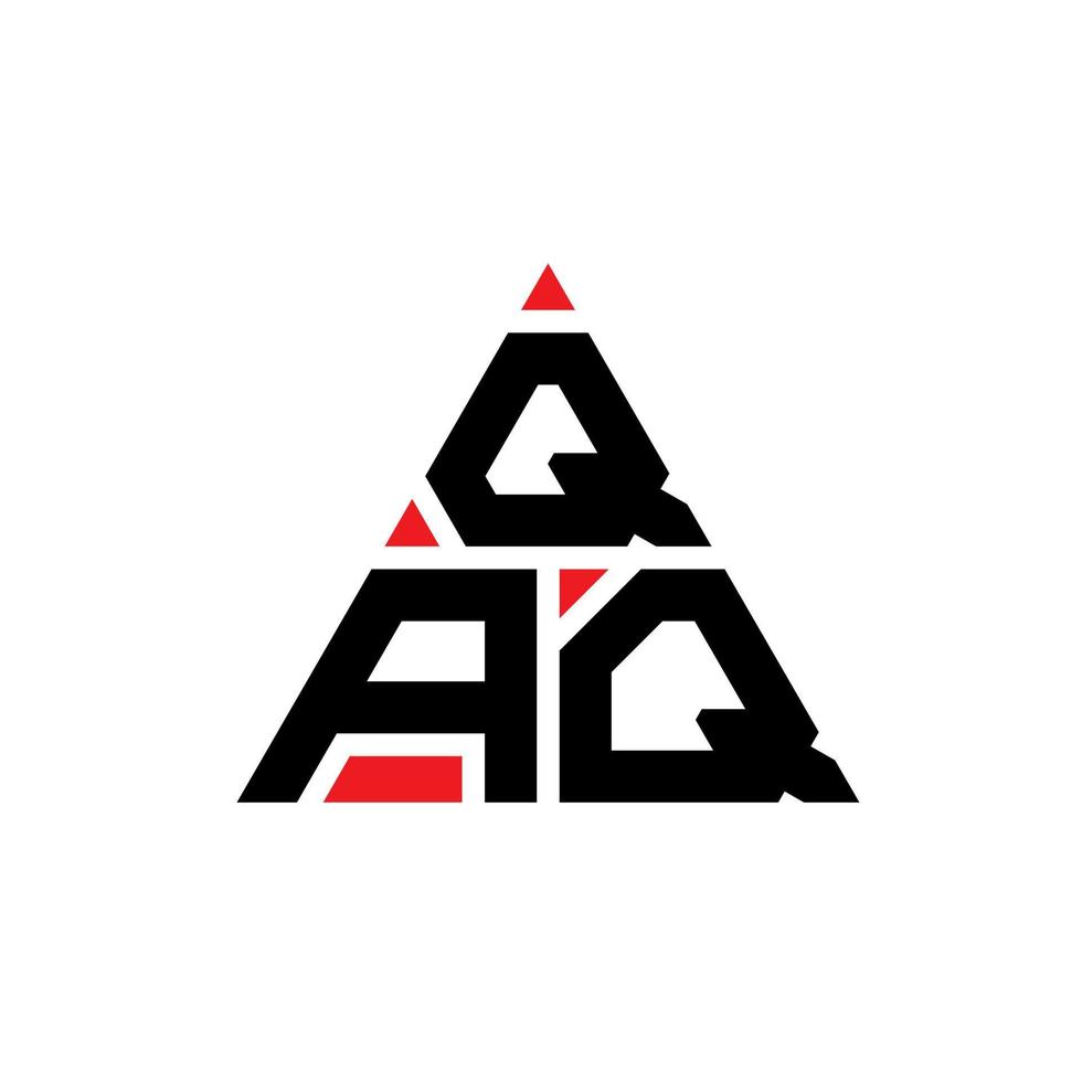 diseño de logotipo de letra triangular qaq con forma de triángulo. monograma de diseño del logotipo del triángulo qaq. plantilla de logotipo de vector de triángulo qaq con color rojo. logotipo triangular qaq logotipo simple, elegante y lujoso.