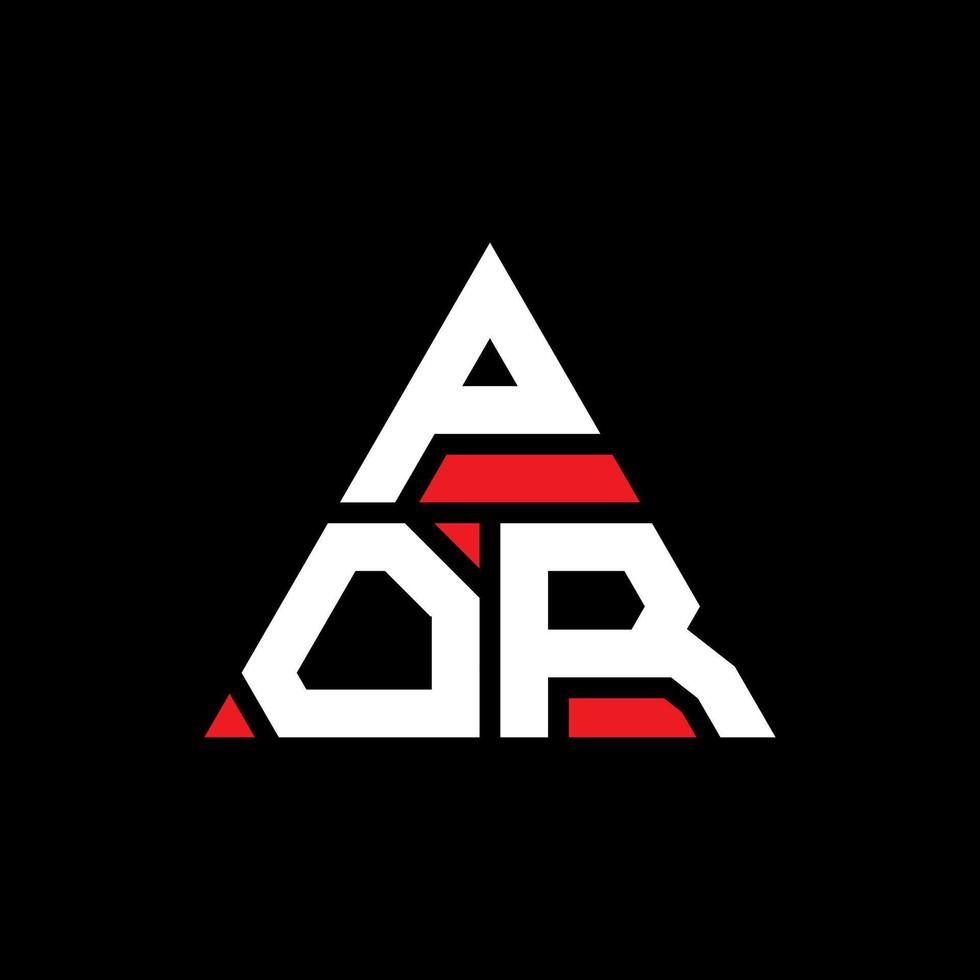 por diseño de logotipo de letra triangular con forma de triángulo. monograma de diseño del logotipo del triángulo por. por plantilla de logotipo de vector de triángulo con color rojo. por logo triangular logo simple, elegante y lujoso.