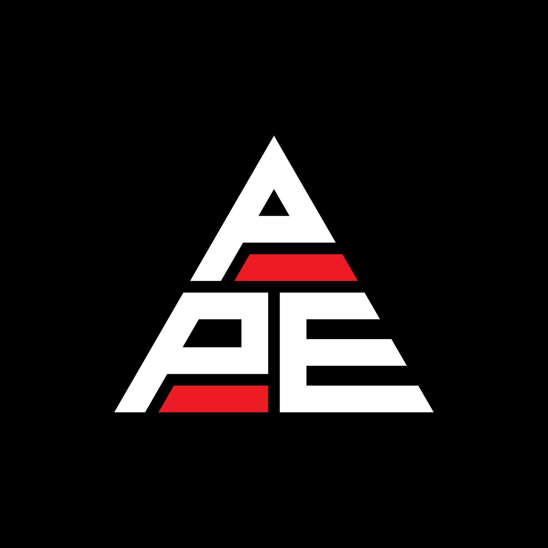 PPE triangle letter logo design with triangle shape. PPE triangle logo