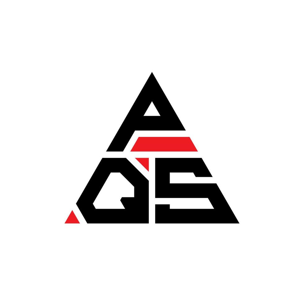 diseño de logotipo de letra triangular pqs con forma de triángulo. monograma de diseño de logotipo de triángulo pqs. plantilla de logotipo de vector de triángulo pqs con color rojo. logo triangular pqs logo simple, elegante y lujoso.