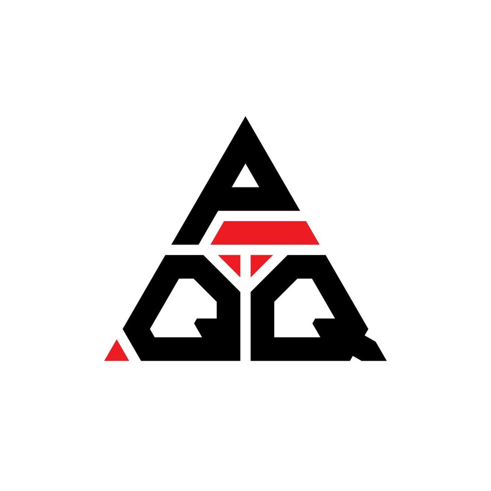 pqq diseño de logotipo de letra triangular con forma de triángulo. monograma de diseño de logotipo de triángulo pqq. plantilla de logotipo de vector de triángulo pqq con color rojo. logo triangular pqq logo simple, elegante y lujoso.