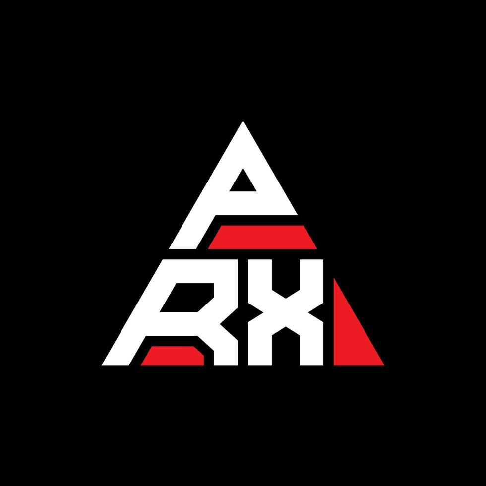 PRX triangle letter logo design with triangle shape. PRX triangle logo design monogram. PRX triangle vector logo template with red color. PRX triangular logo Simple, Elegant, and Luxurious Logo.