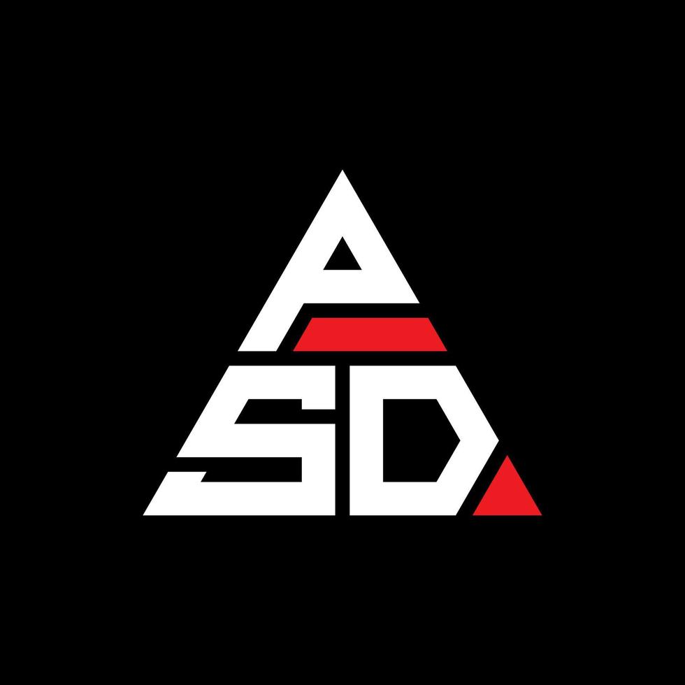 psd diseño de logotipo de letra triangular con forma de triángulo. monograma de diseño de logotipo de triángulo psd. plantilla de logotipo de vector de triángulo psd con color rojo. psd logotipo triangular logotipo simple, elegante y lujoso.