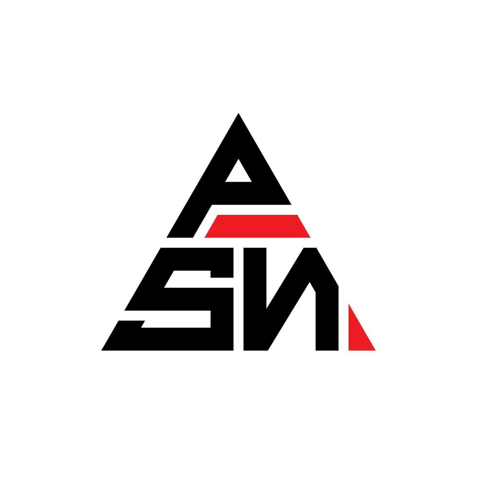 PSN triangle letter logo design with triangle shape. PSN triangle logo design monogram. PSN triangle vector logo template with red color. PSN triangular logo Simple, Elegant, and Luxurious Logo.