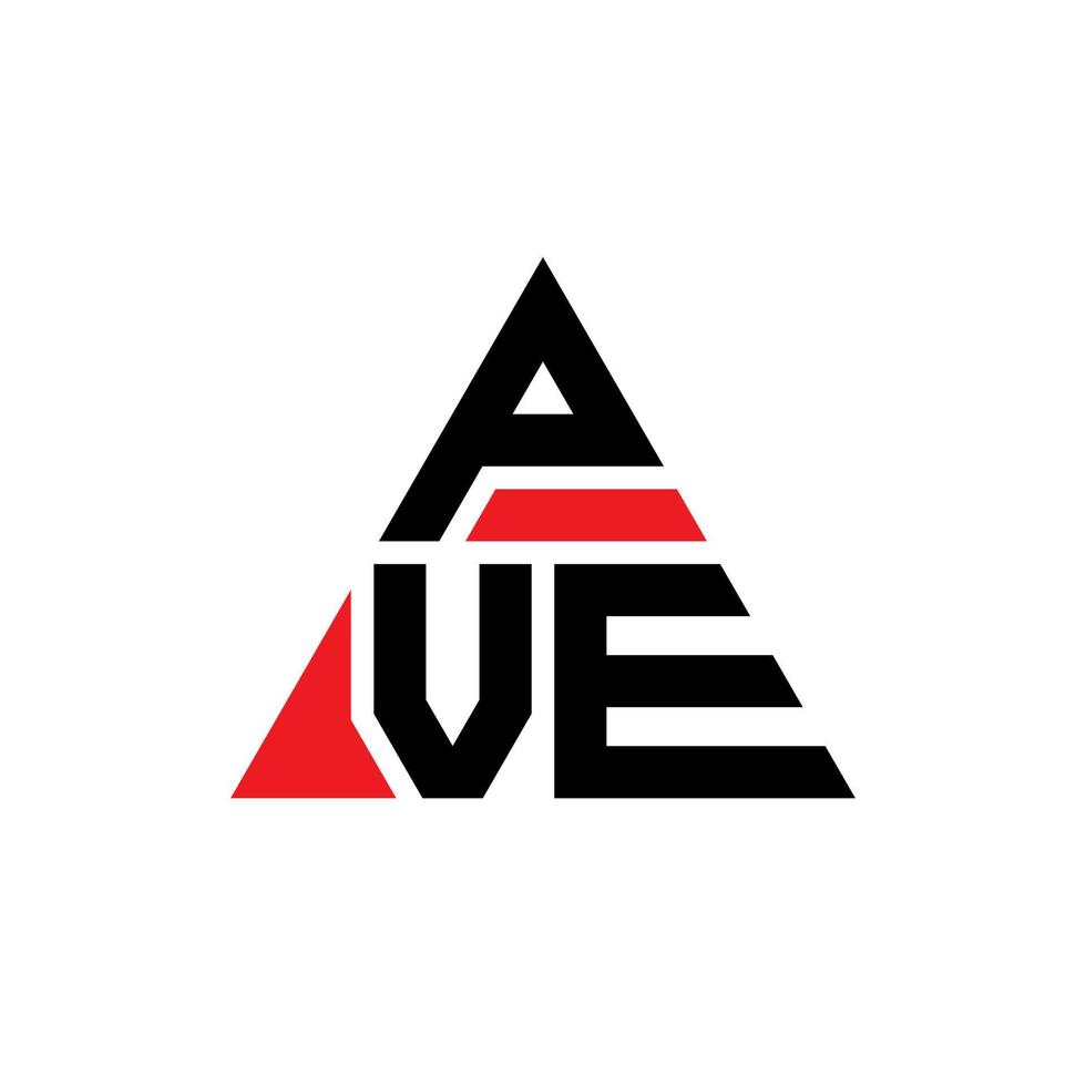 PVE triangle letter logo design with triangle shape. PVE triangle logo design monogram. PVE triangle vector logo template with red color. PVE triangular logo Simple, Elegant, and Luxurious Logo.